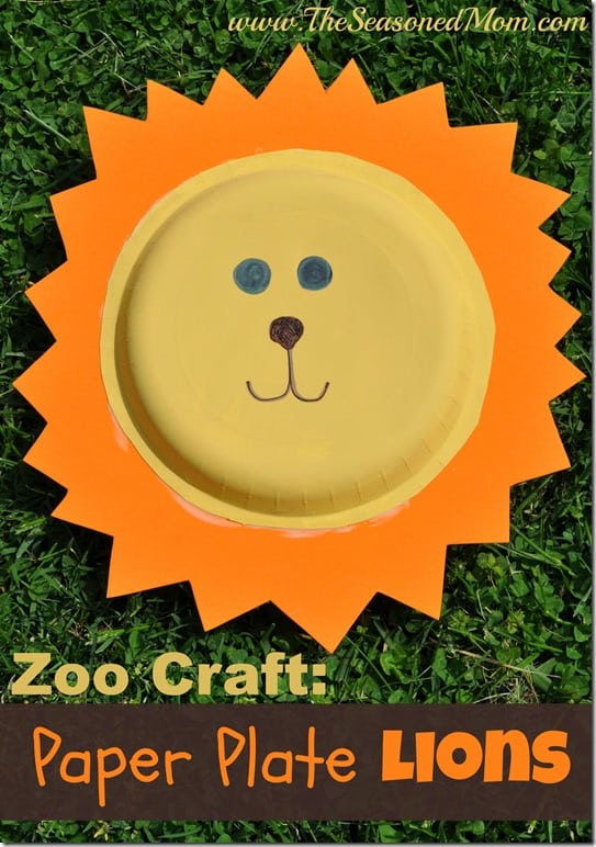 Paper plate zoo Lion Plate paper  finished crafts