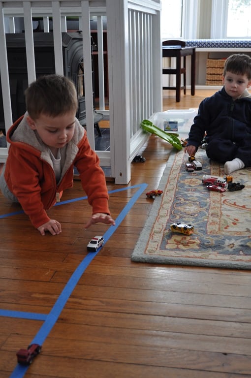 Indoor Activity Masking Tape Roads The Seasoned Mom