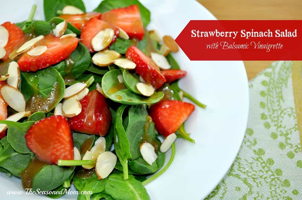 Strawberry Spinach Salad With Balsamic Vinaigrette The Seasoned Mom 1494