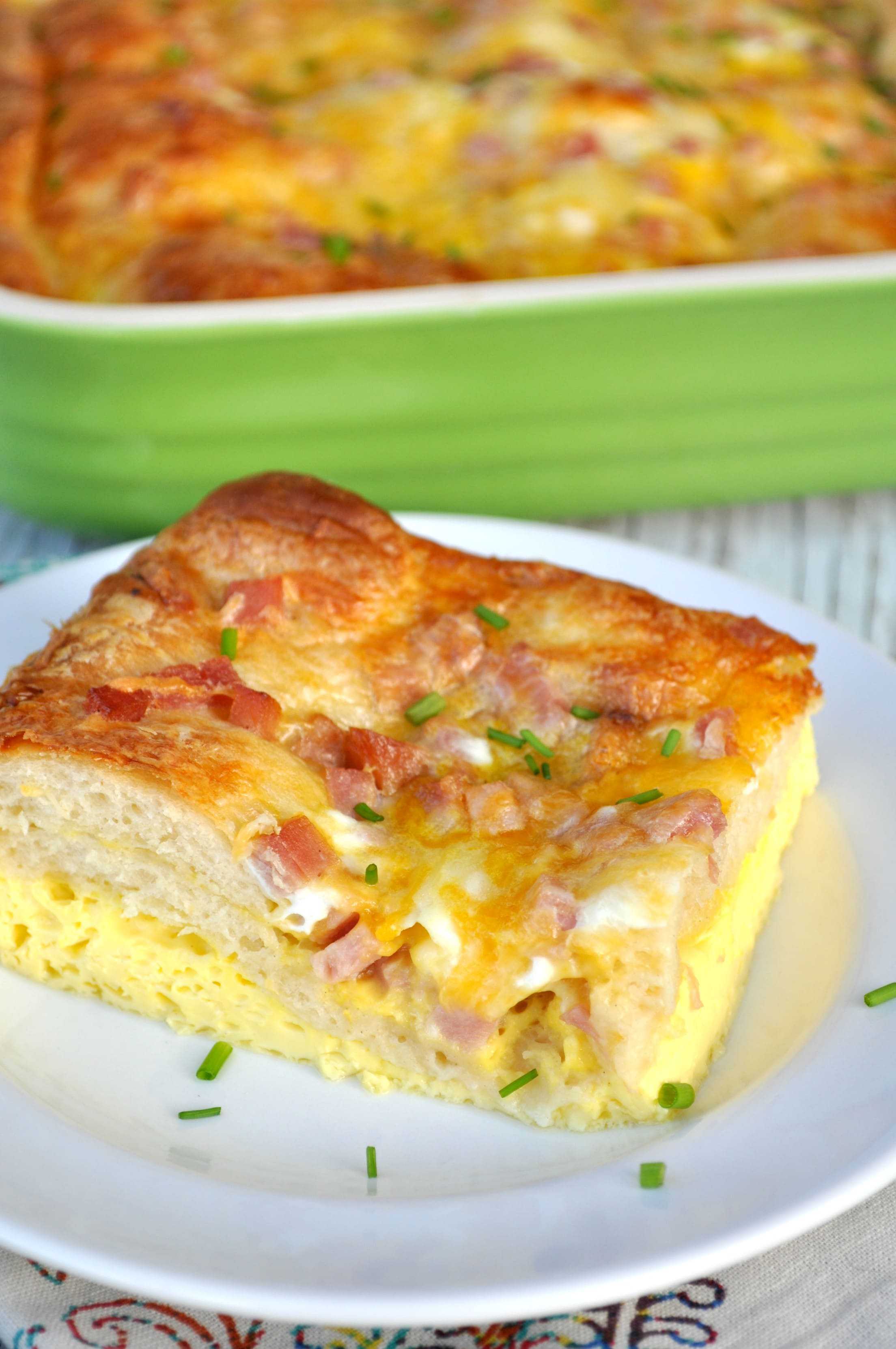 Ham Egg and Cheese Crescent Roll Casserole The Seasoned Mom