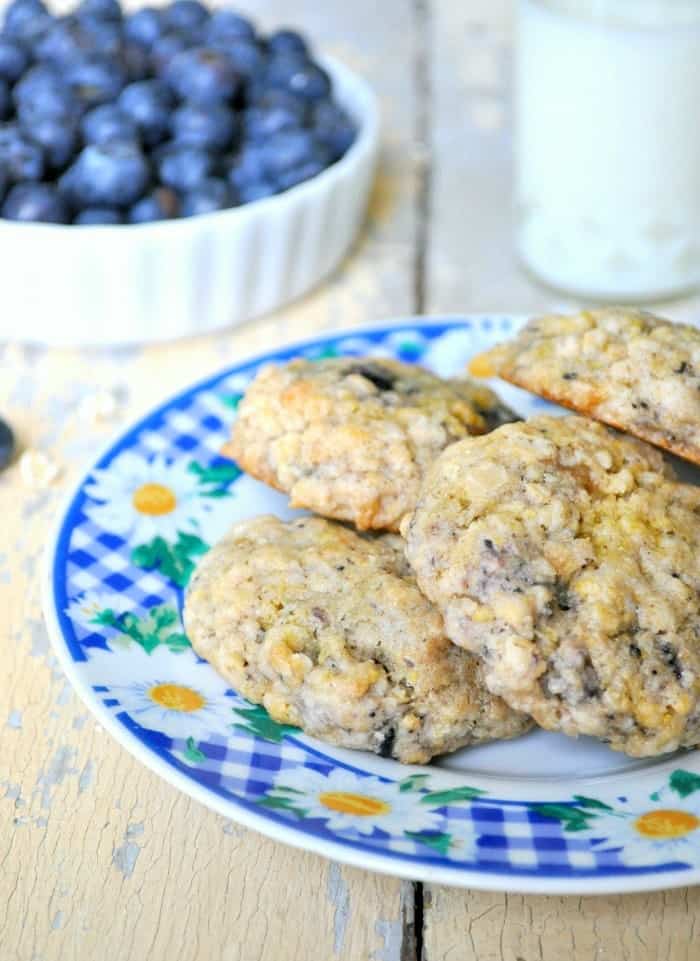 Blueberry Muffin Oatmeal Cookies - The Seasoned Mom
