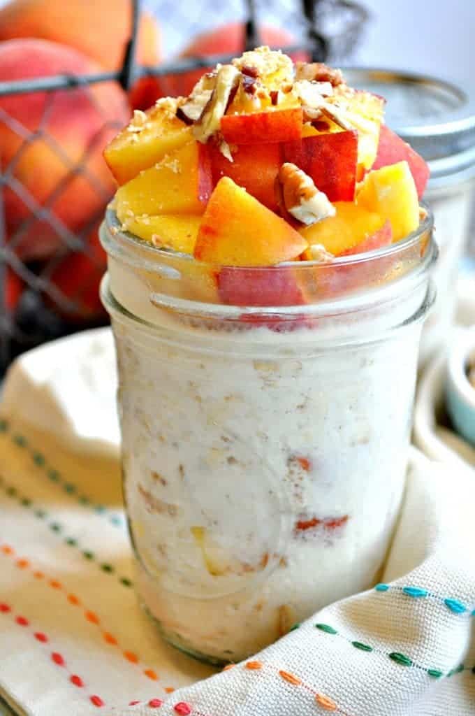 Overnight Peach Cobbler Protein Oats + A Great Deal to Share on Finish ...