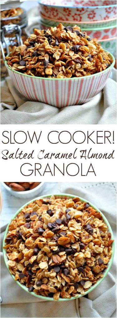 Slow Cooker Salted Caramel Almond Granola - The Seasoned Mom