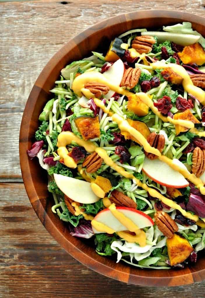Healthy Thanksgiving Side Dish: Fall Harvest Salad with Pumpkin Goddess  Dressing - The Seasoned Mom