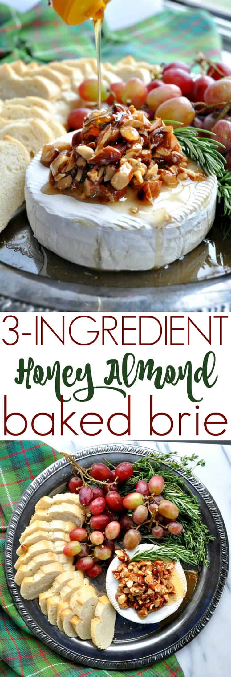 Honey Almond Baked Brie - The Seasoned Mom