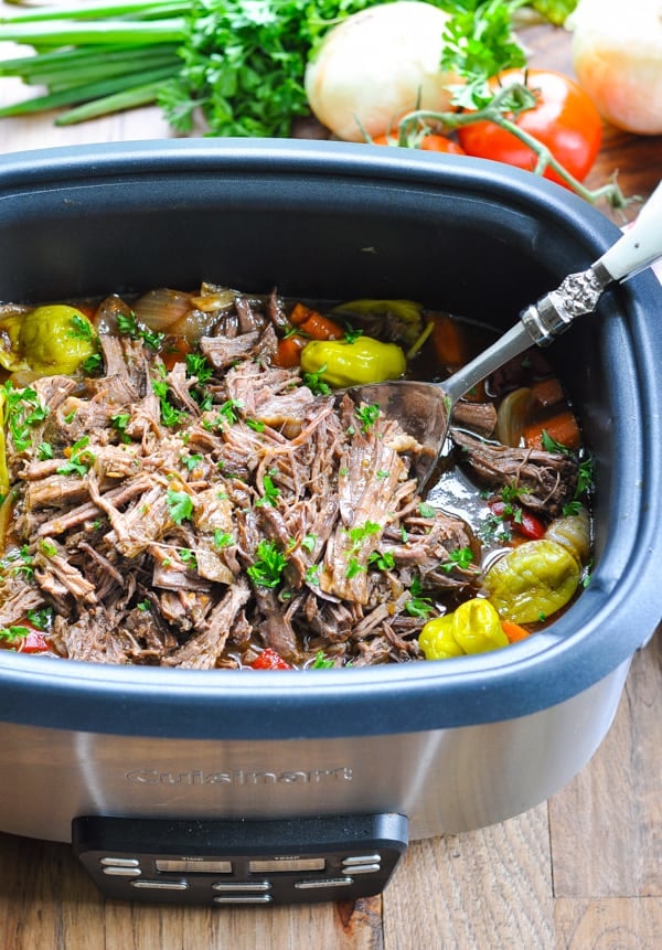 Slow Cooker Italian Eye of Round Roast With Vegetables