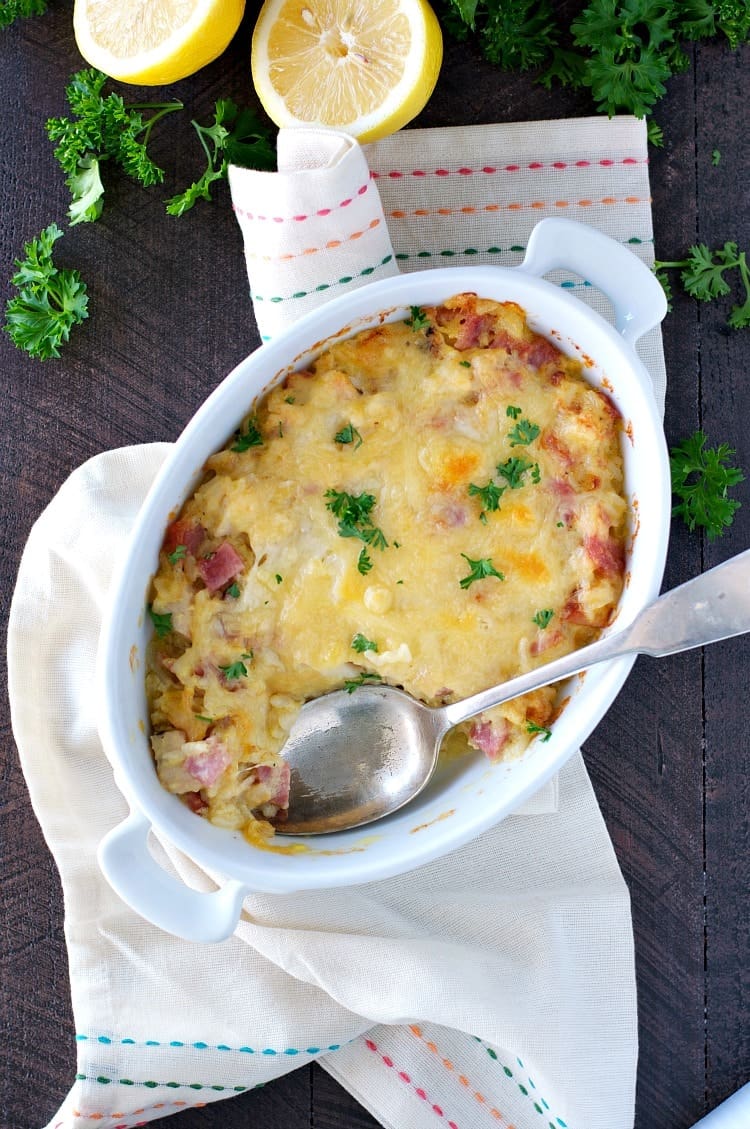 Chicken and Rice Cordon Bleu Casserole - The Seasoned Mom