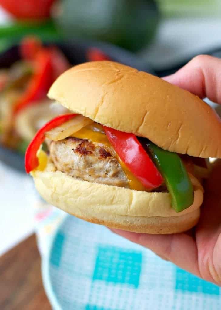 Chicken Fajita Burgers - The Seasoned Mom