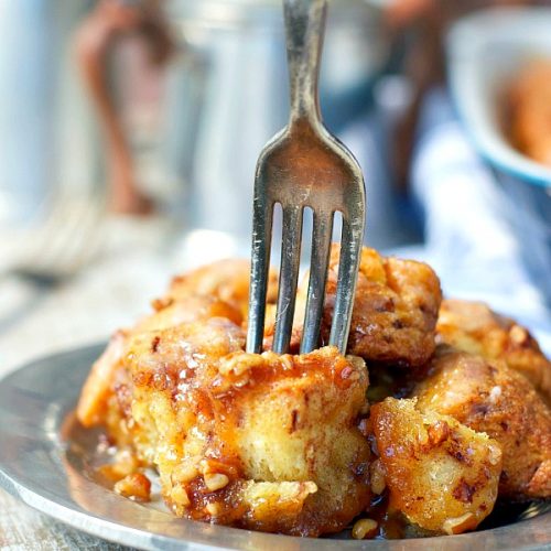 Air Fryer Cinnamon Pull-Apart Bread - Fork To Spoon