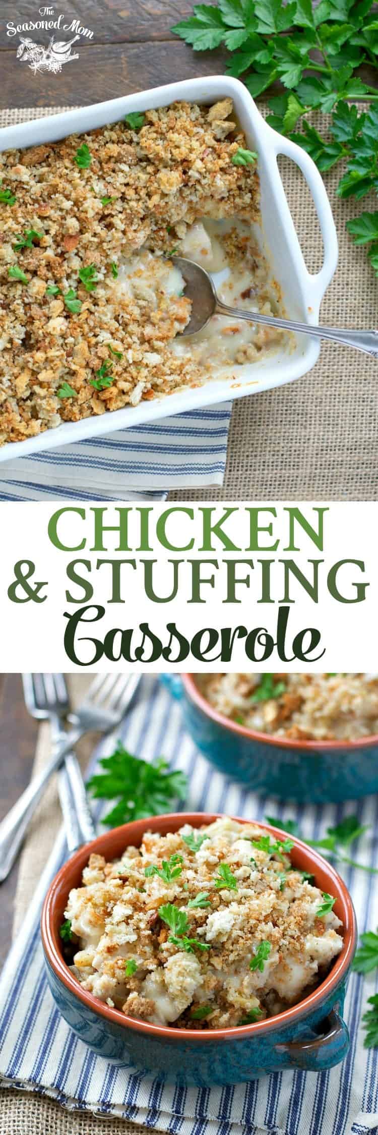 Chicken and Stuffing Casserole - The Seasoned Mom