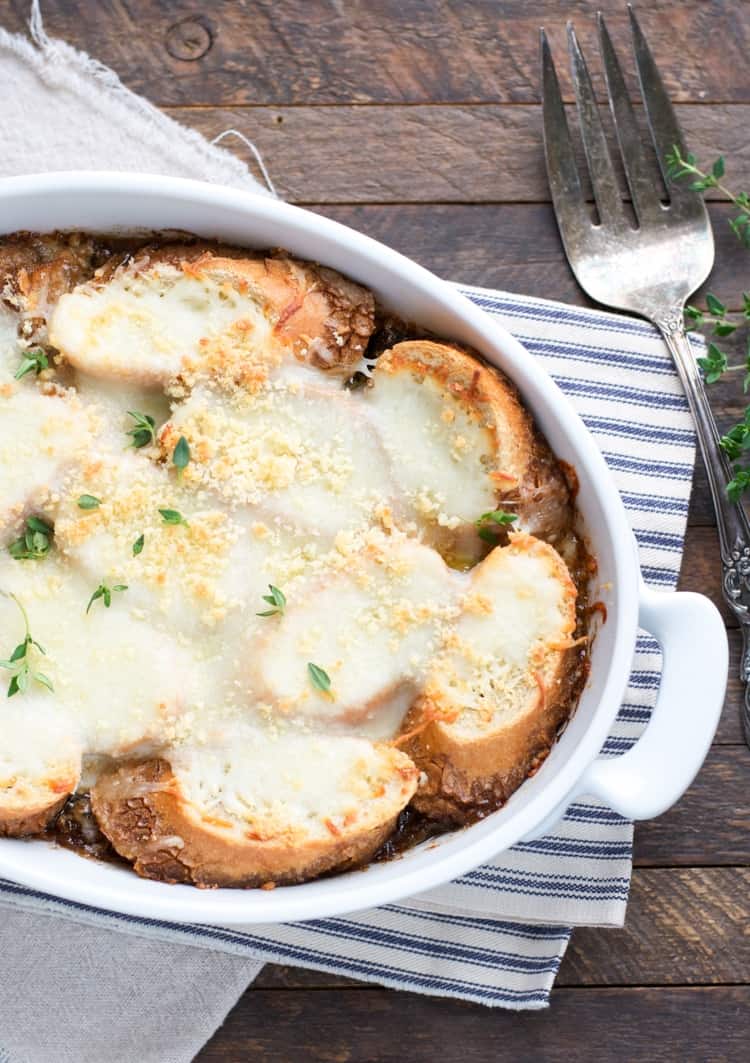 Incredibly Easy French Onion Soup Casserole - The Seasoned Mom
