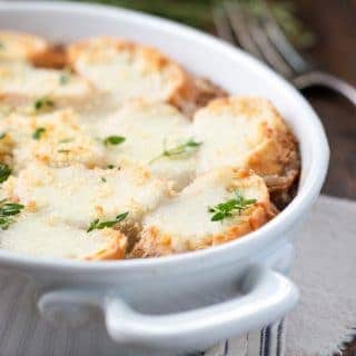 Incredibly Easy French Onion Soup Casserole - The Seasoned Mom