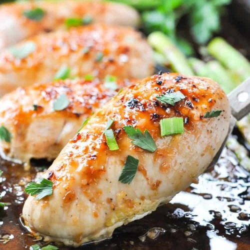 Honey Apricot Chicken and Asparagus - The Seasoned Mom
