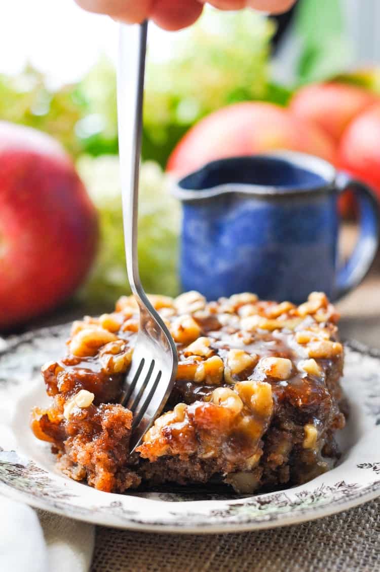 Mom's Apple Walnut Cake with Caramel Glaze + Our Week in Meals - The ...