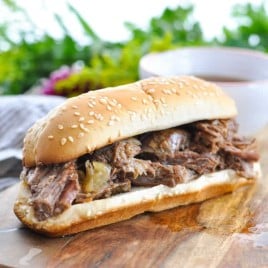 Slow Cooker French Dip Sandwiches - The Seasoned Mom