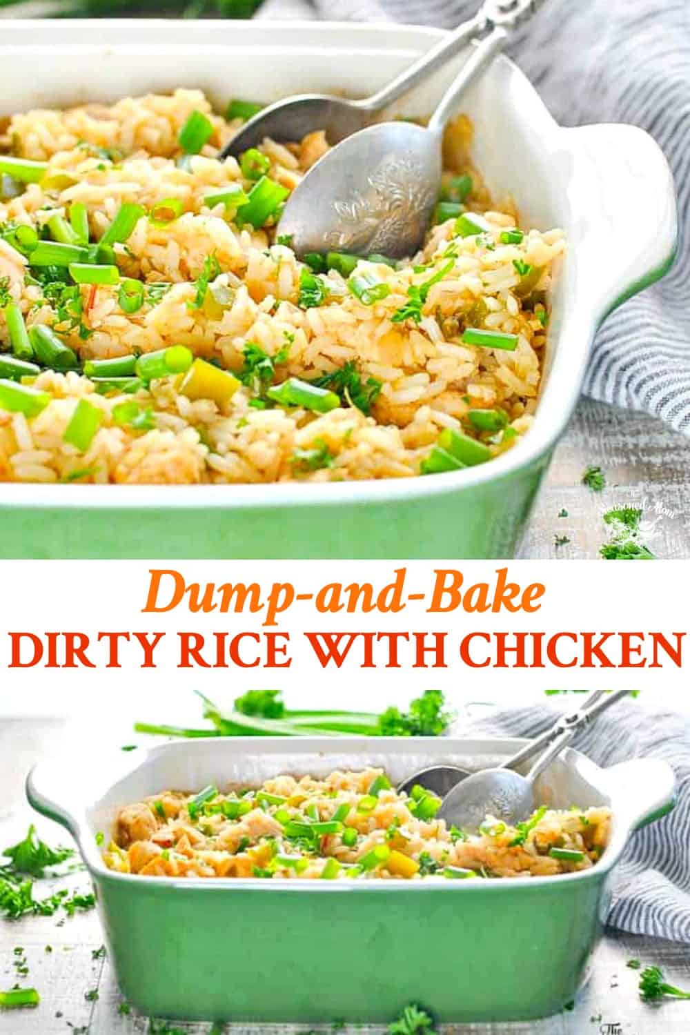 Dirty Rice Recipe with Chicken {Dump-and-Bake} - The Seasoned Mom