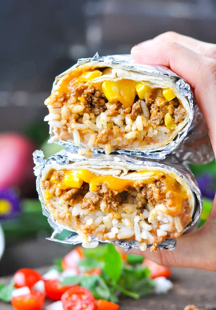 These easy beef burritos are a perfect freezer meal for meal prep Sunday!