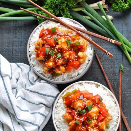 Dump-and-Bake Sweet and Sour Chicken - The Seasoned Mom