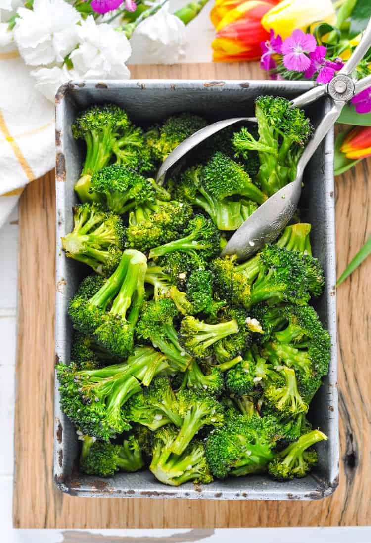 Garlic Roasted Broccoli Recipe - The Seasoned Mom