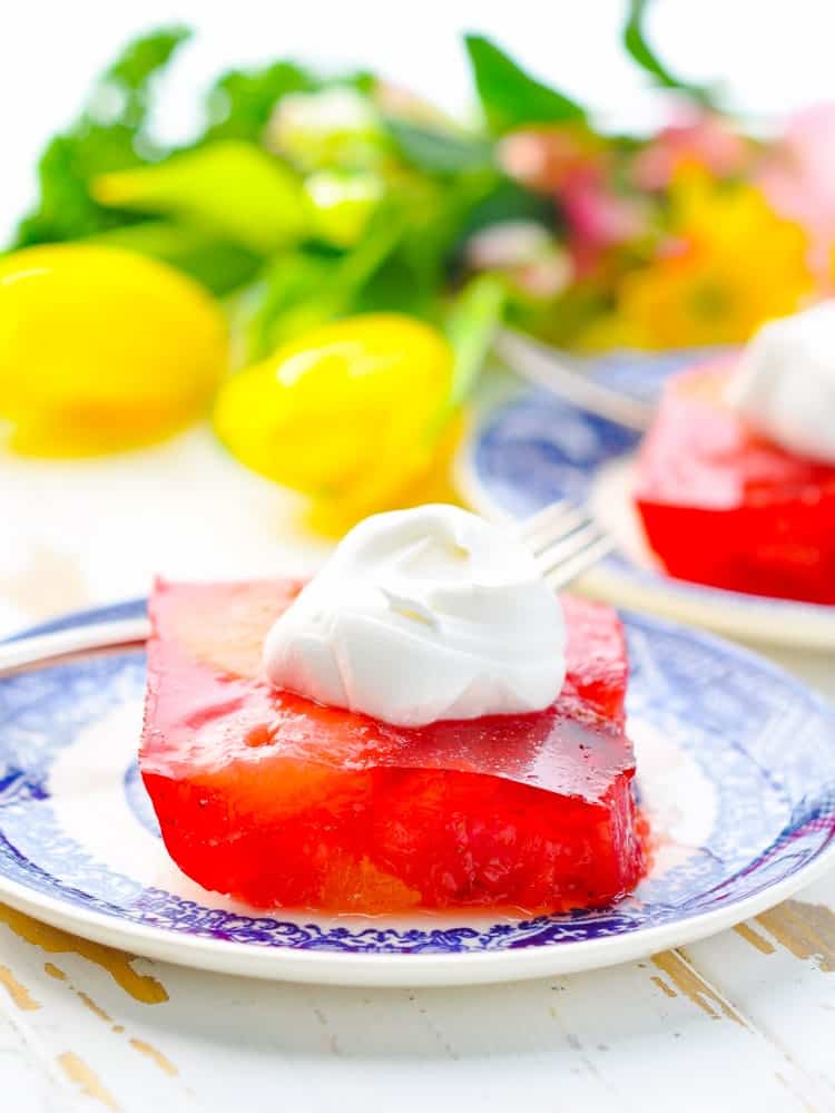 Strawberry Sunshine Jello Salad - The Seasoned Mom