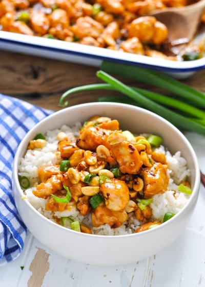 Dump-and-Bake Kung Pao Chicken - The Seasoned Mom