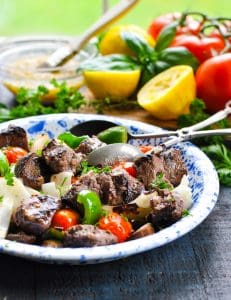 Beef Shish Kabobs {Oven, Stovetop, or Grill!} - The Seasoned Mom