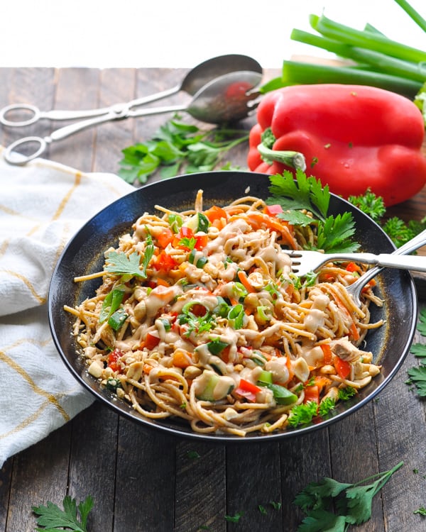 Try Chinese food for dinner with this easy recipe for cold peanut sesame noodles!