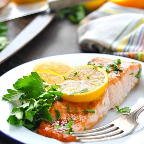 Parmesan Herb Baked Salmon | The Seasoned Mom