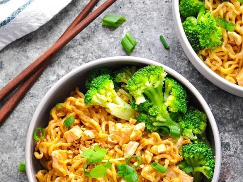 Chicken Ramen Noodles In Peanut Sauce The Seasoned Mom