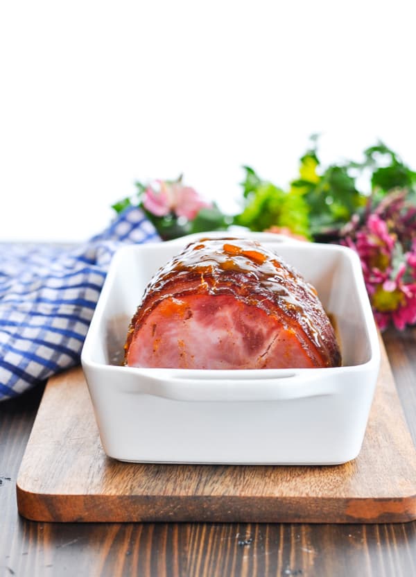 5 Ingredient Baked Ham With Apricot Glaze The Seasoned Mom