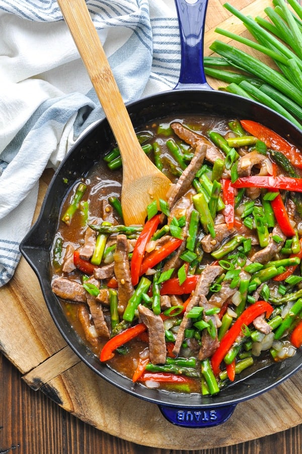 Asparagus and Beef Stir Fry - The Seasoned Mom