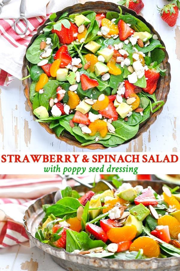 Strawberry Spinach Salad & Poppy Seed Dressing - The Seasoned Mom