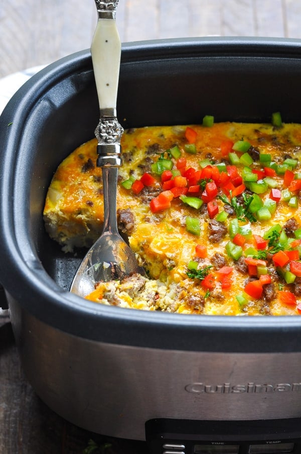 Crock Pot Breakfast Casserole - The Seasoned Mom