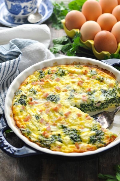 Crustless Quiche with Spinach - The Seasoned Mom