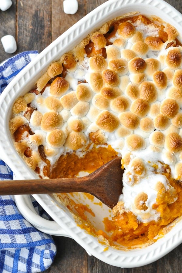 Sweet Potato Casserole with Marshmallows - The Seasoned Mom