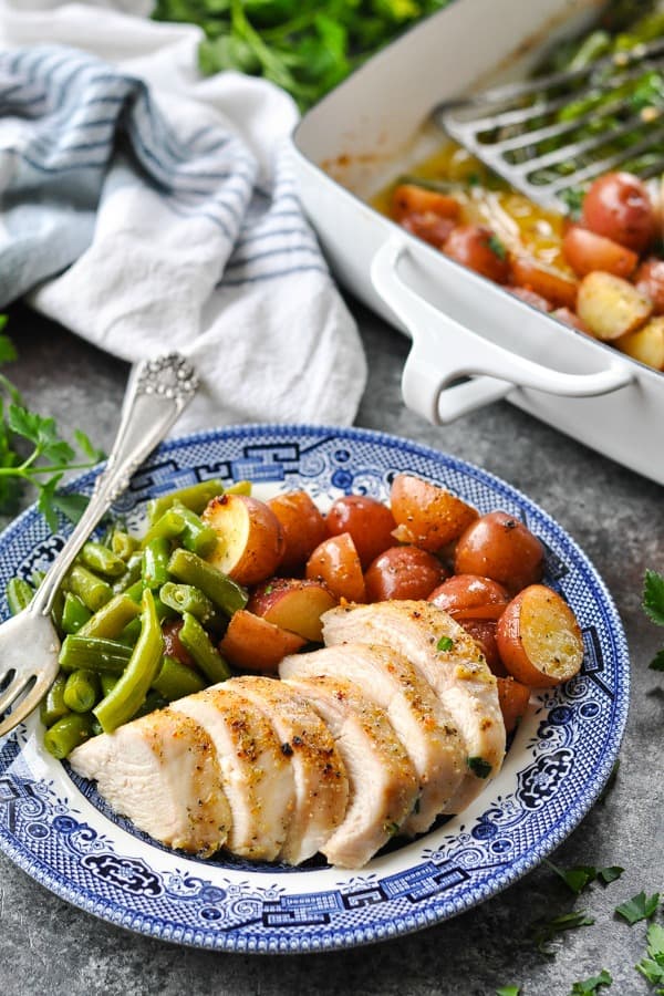 Chicken and Potatoes with Green Beans - The Seasoned Mom