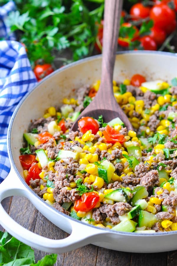 Ground Beef Dinner With Summer Vegetables 3 