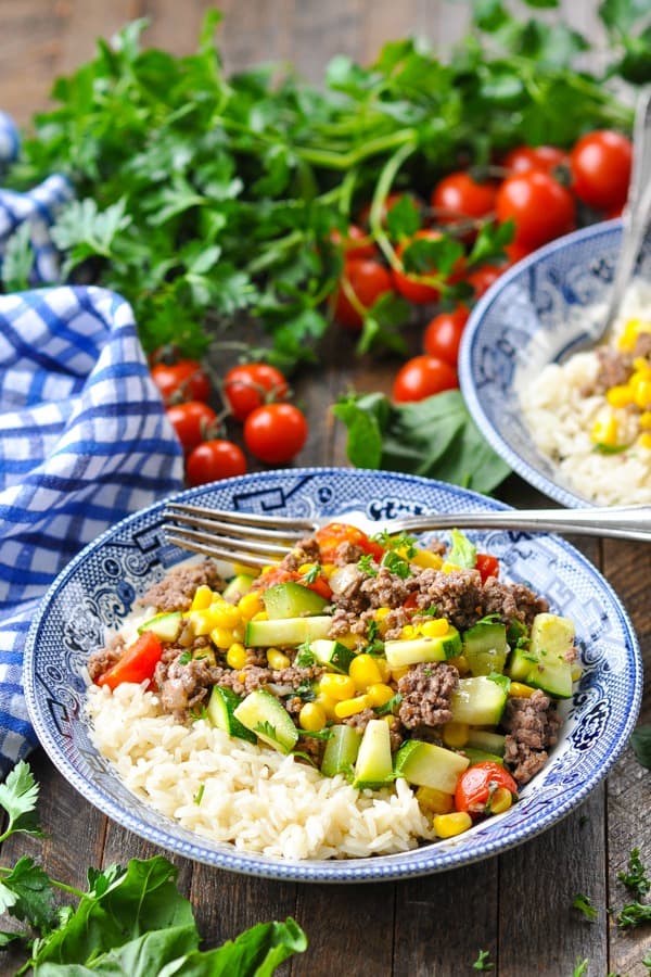 Ground Beef Dinner With Summer Vegetables The Seasoned Mom