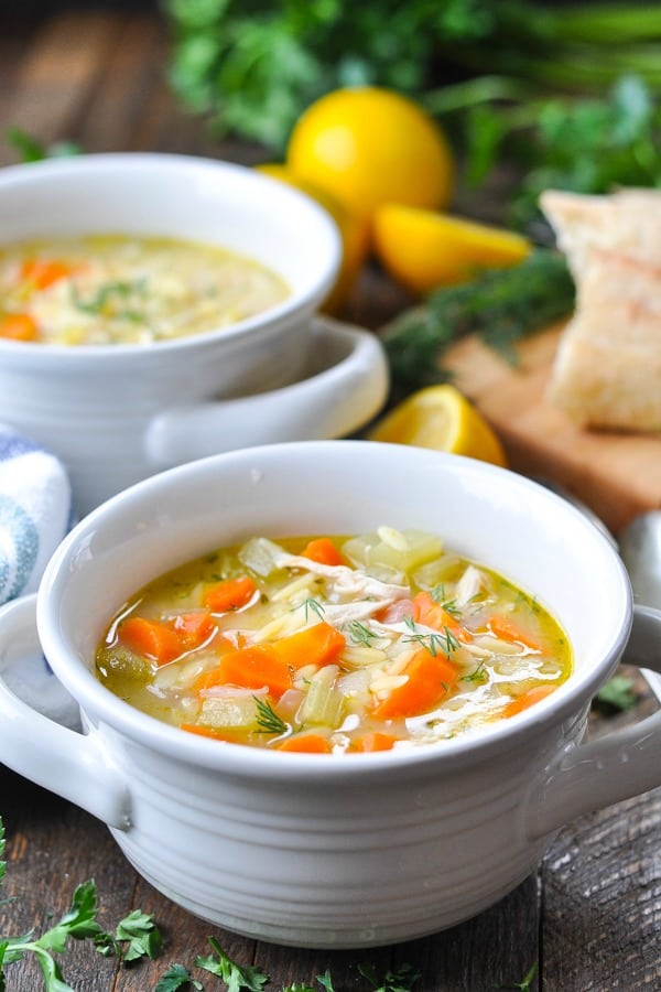 Lemon Chicken Soup with Orzo - The Seasoned Mom