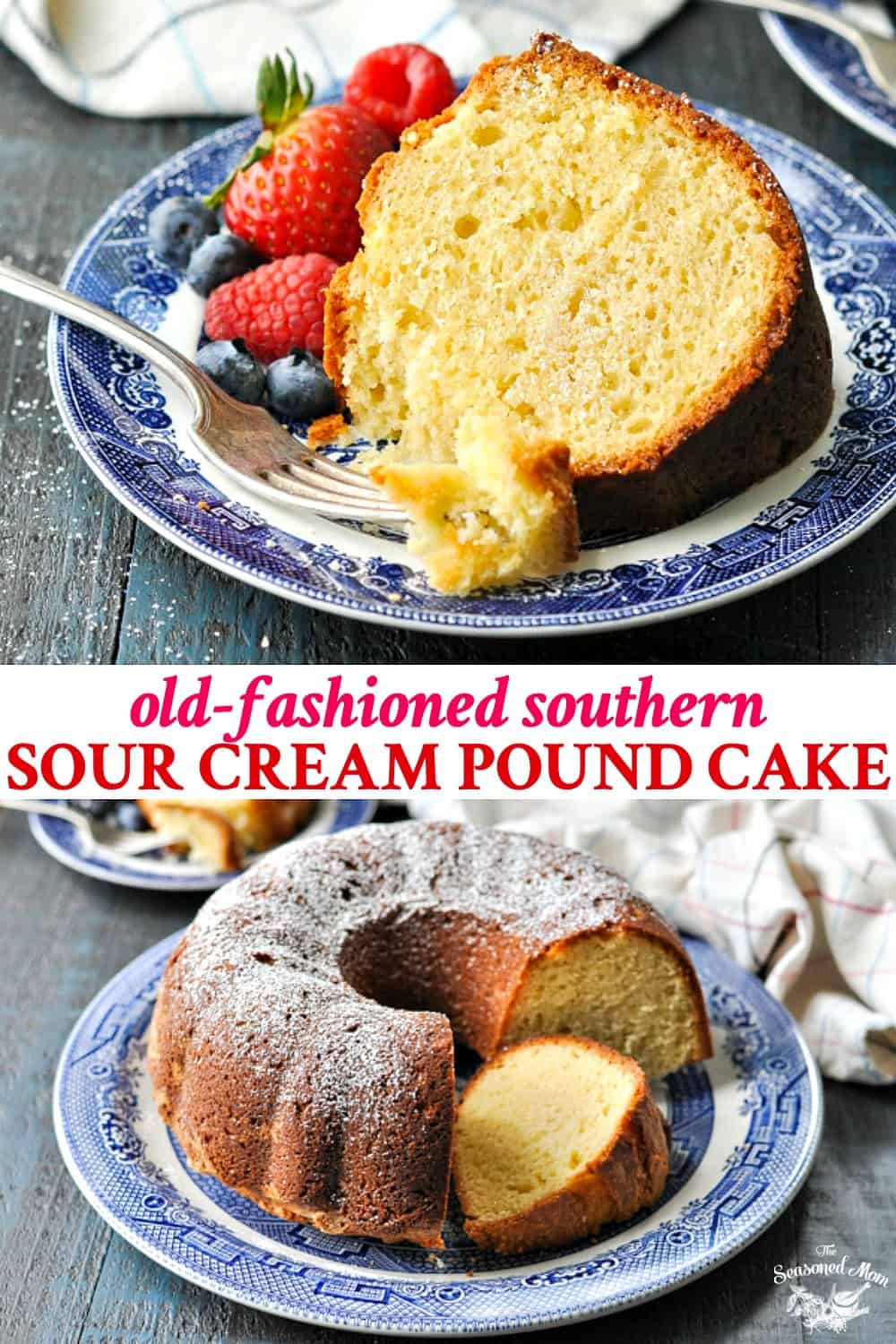 Sour Cream Pound Cake - The Seasoned Mom