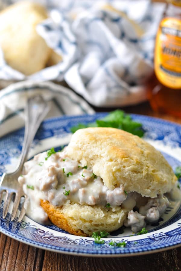 Biscuits and Sausage Gravy - The Seasoned Mom