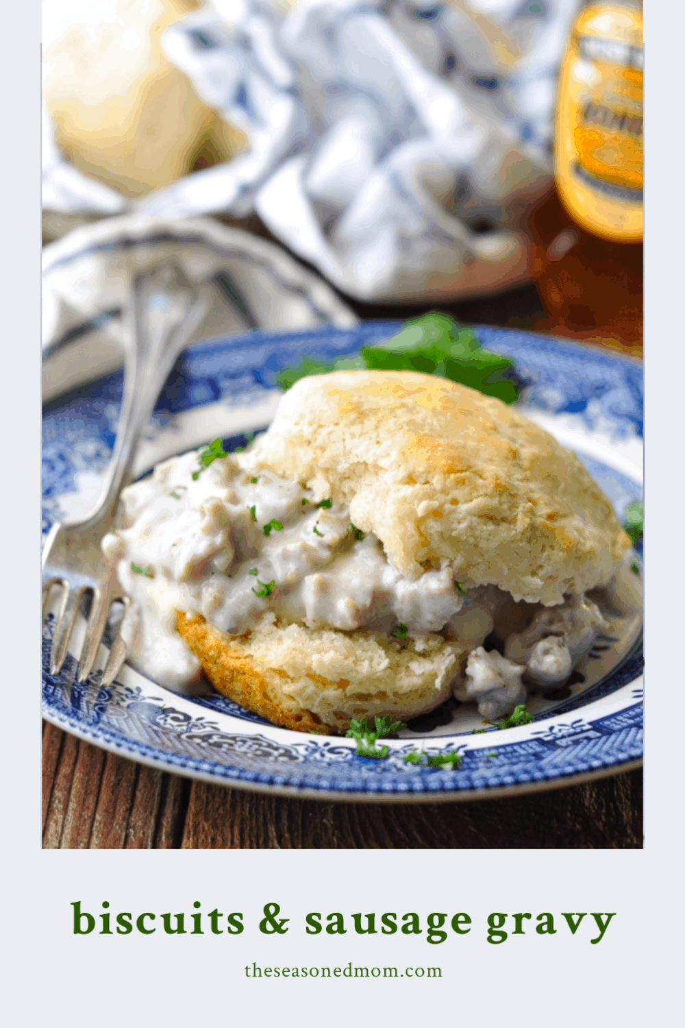 Biscuits and Sausage Gravy at The Seasoned Mom
