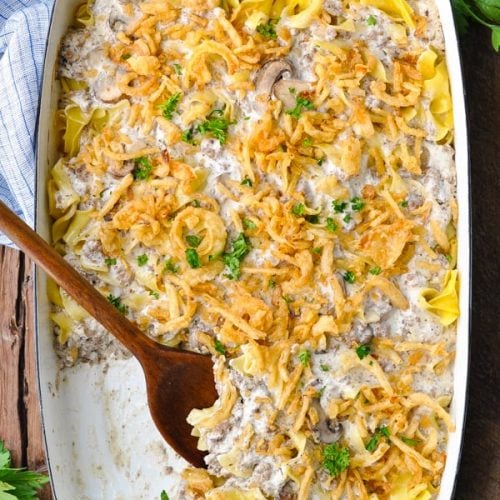 Beef Stroganoff Casserole - The Seasoned Mom