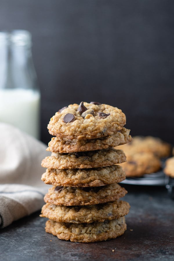 Oatmeal Chocolate Chip Cookies {Soft & Chewy!} - The Seasoned Mom