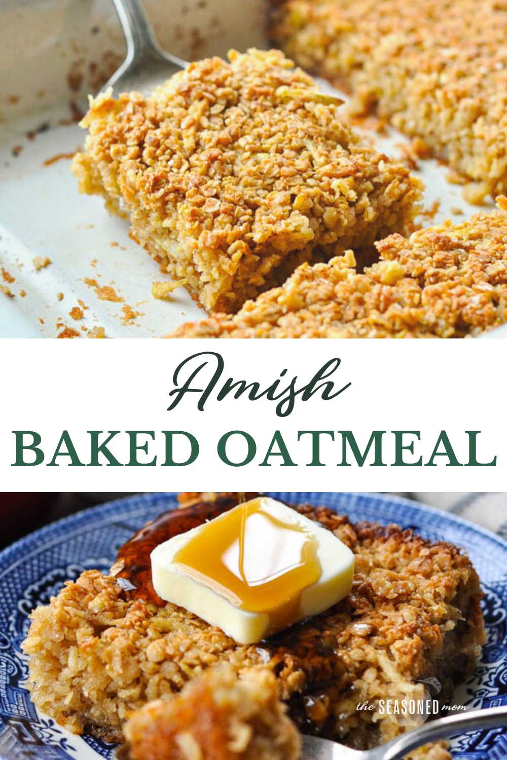 Amish Baked Oatmeal with Apples and Cinnamon - The Seasoned Mom