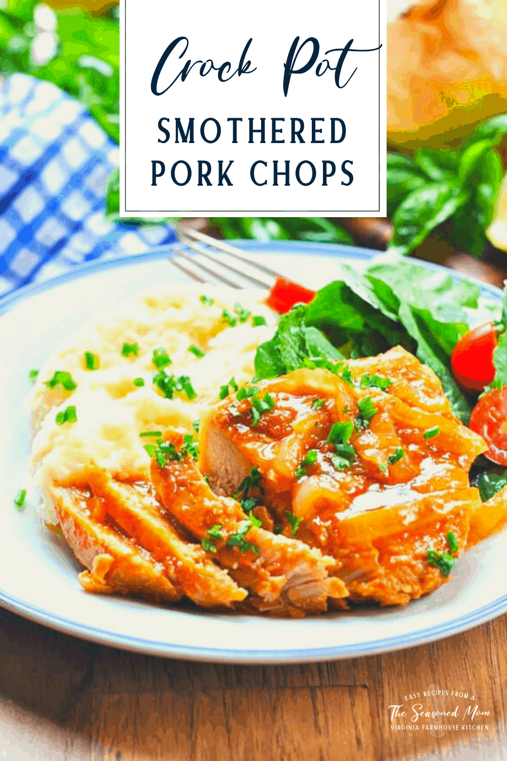 Crock Pot Smothered Pork Chops - The Seasoned Mom