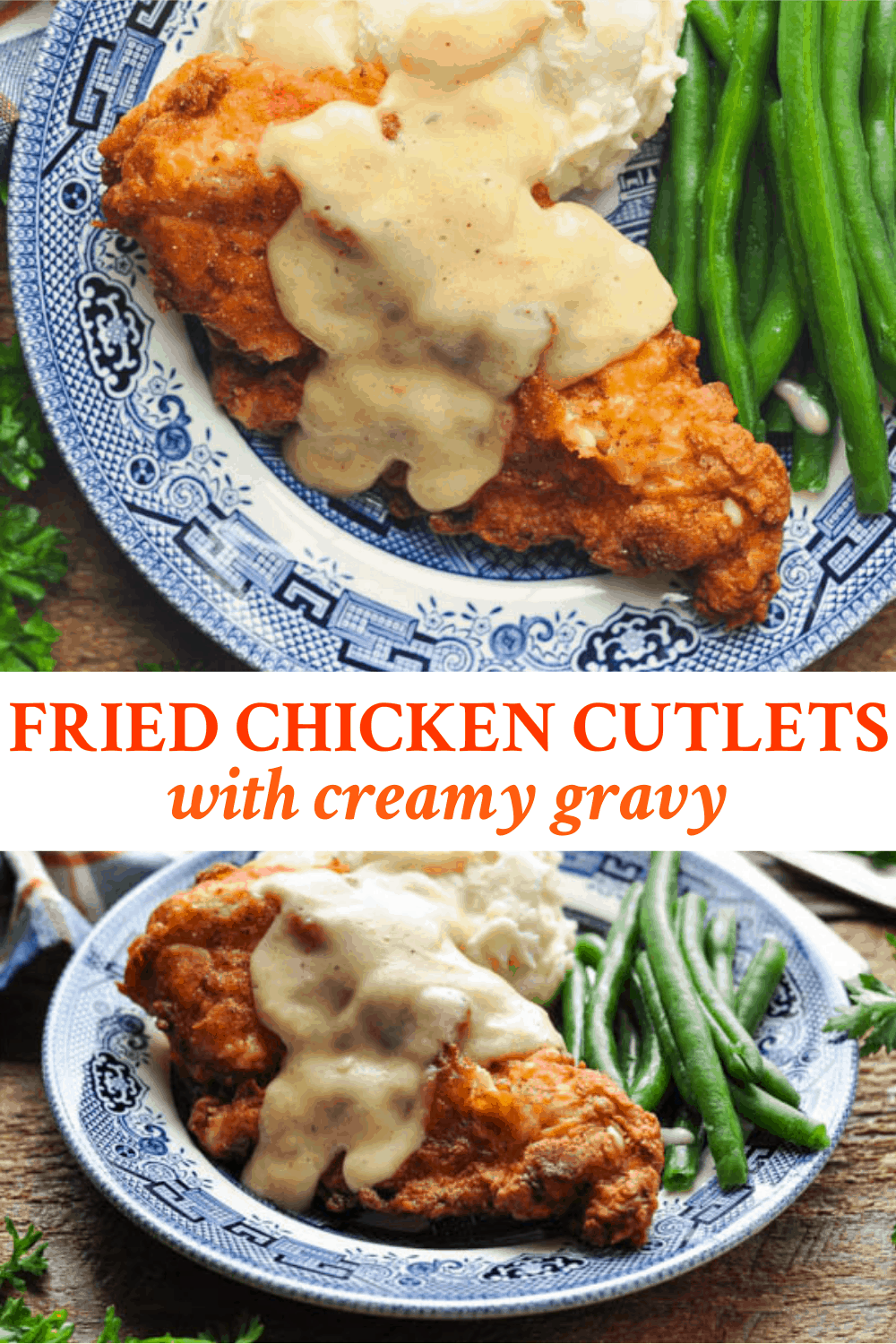 Fried Chicken Cutlets and Country Gravy - The Seasoned Mom