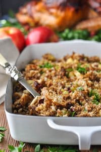 Sausage Stuffing with Apples - The Seasoned Mom
