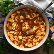 Meatball Soup with Cheese Tortellini - The Seasoned Mom