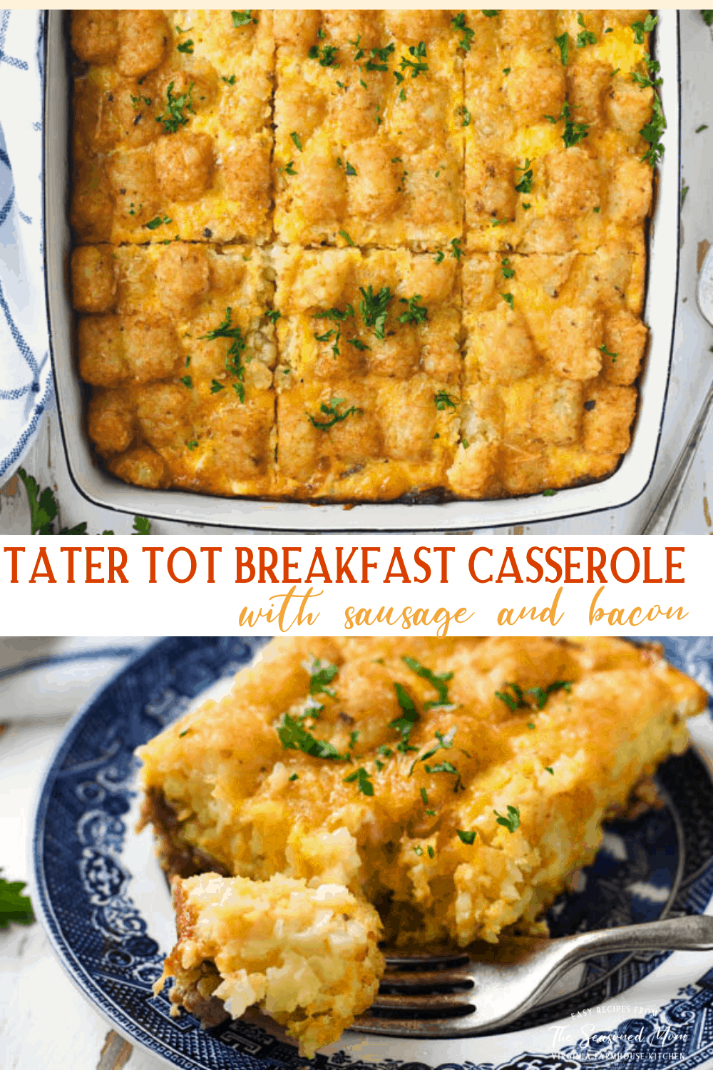 Tater Tot Breakfast Casserole - The Seasoned Mom